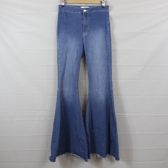 We The Free People Jeans Womens 28 Just Float On Flare Bell Bottom Festival Boho - Picture 3 of 15